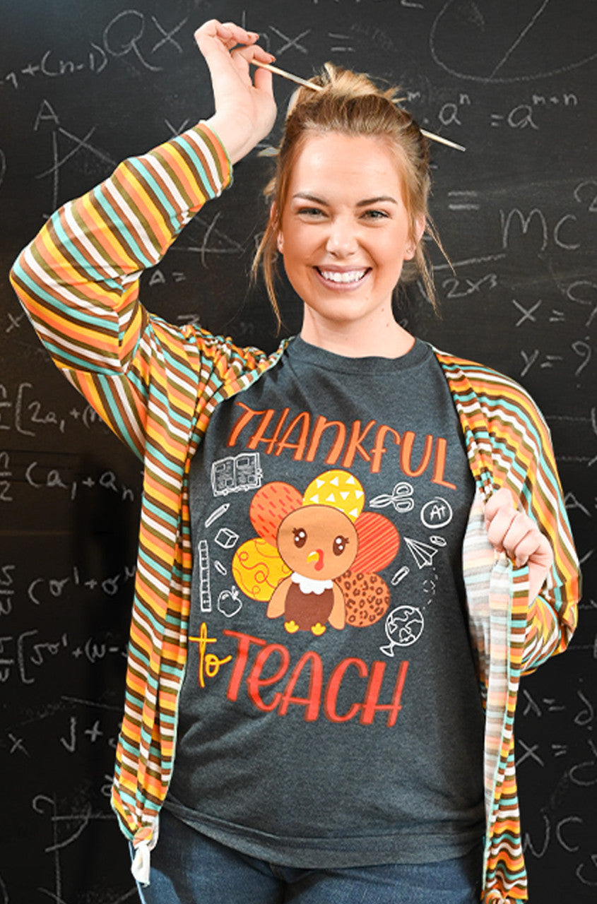 Thankful to Teach Fall Teacher T-Shirt