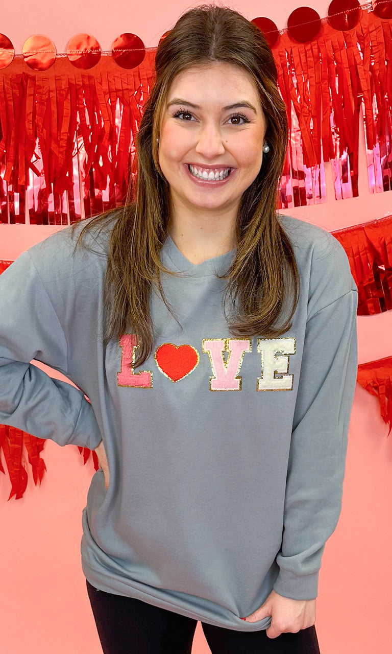 Big Letter Heart Sweatshirt