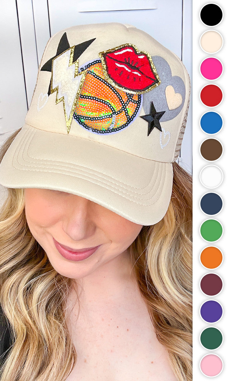 Basketball Patch Trucker Hat