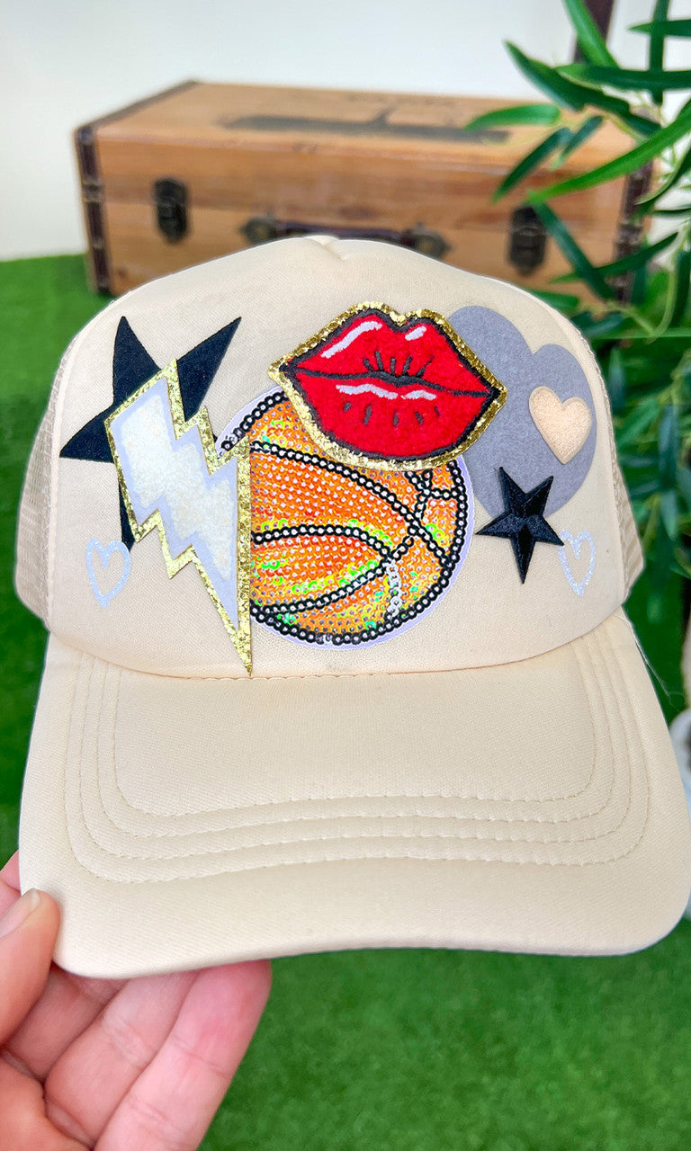 Basketball Patch Trucker Hat