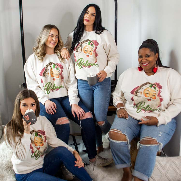 Vintage Believe Santa T2D Sweatshirt
