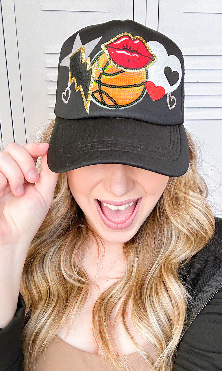 Basketball Patch Trucker Hat