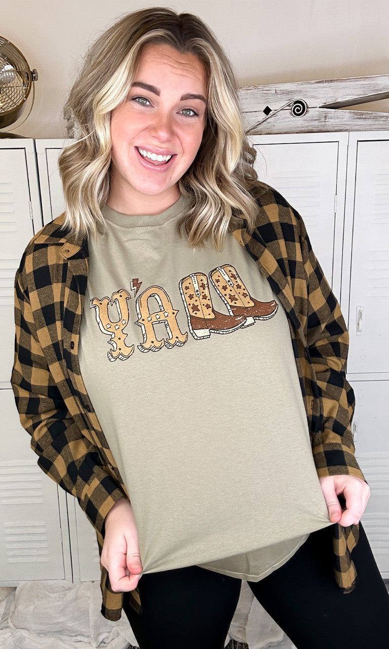 Y'all Boots Graphic T-Shirt