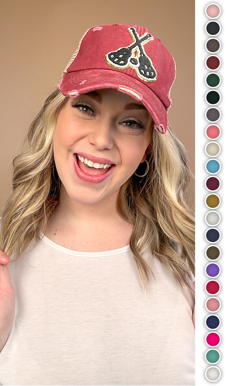 Ideal Chenille Lacrosse Vintage Hat