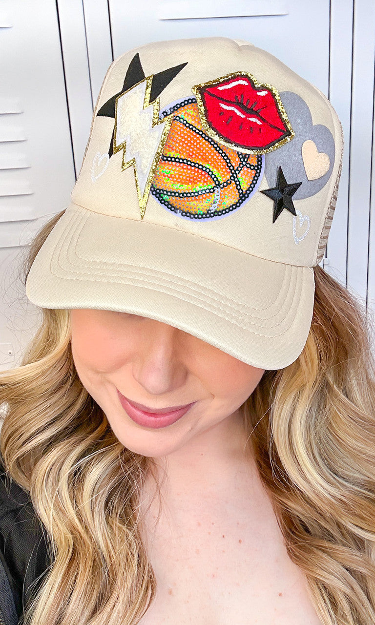 Basketball Patch Trucker Hat