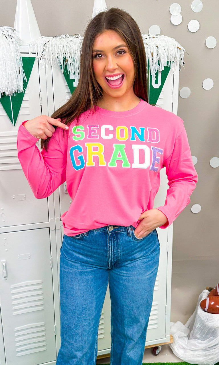 Soft Chenille Grade Level Boyfriend Long Sleeve