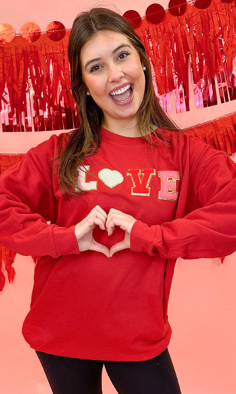 Big Letter Heart Sweatshirt