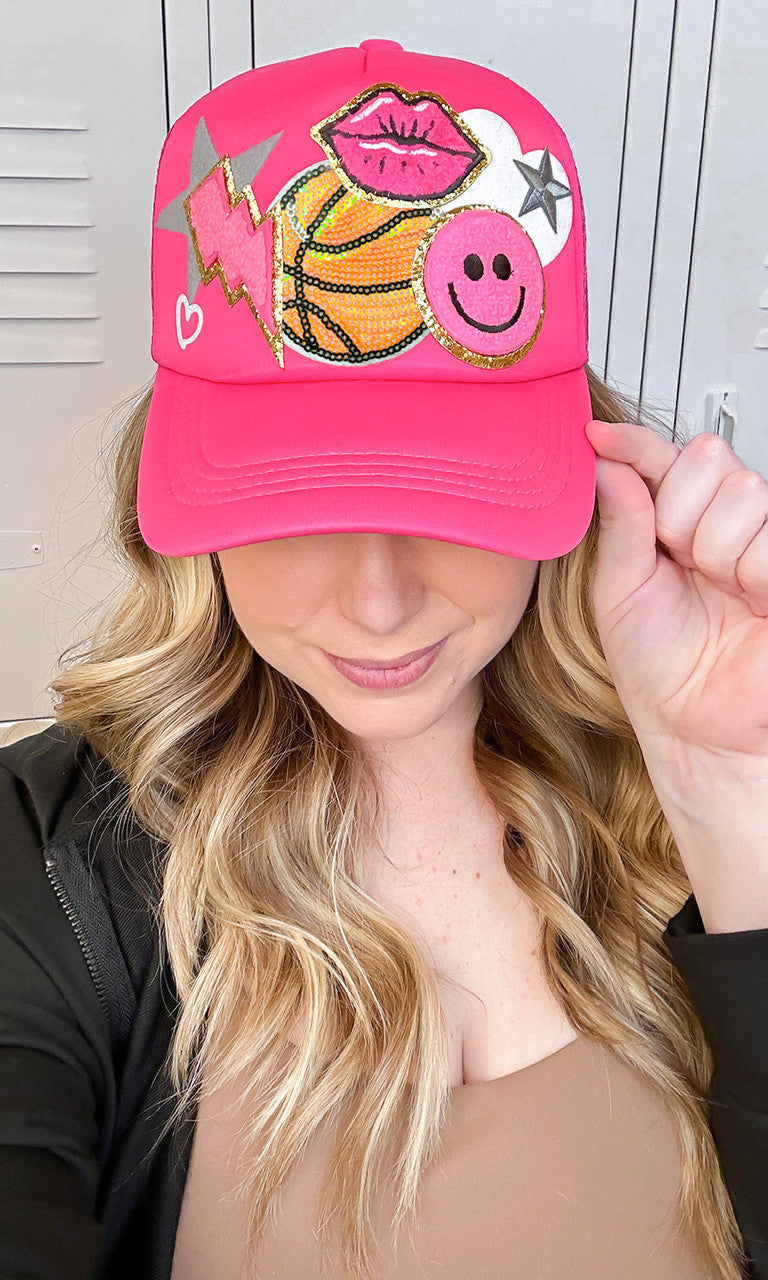 Basketball Patch Trucker Hat