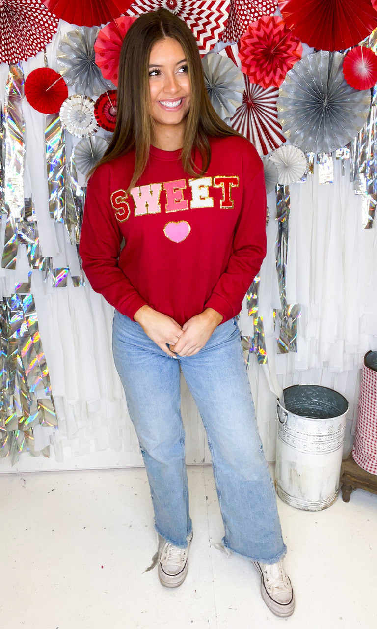 Sweet Heart Ideal Chenille Sweatshirt