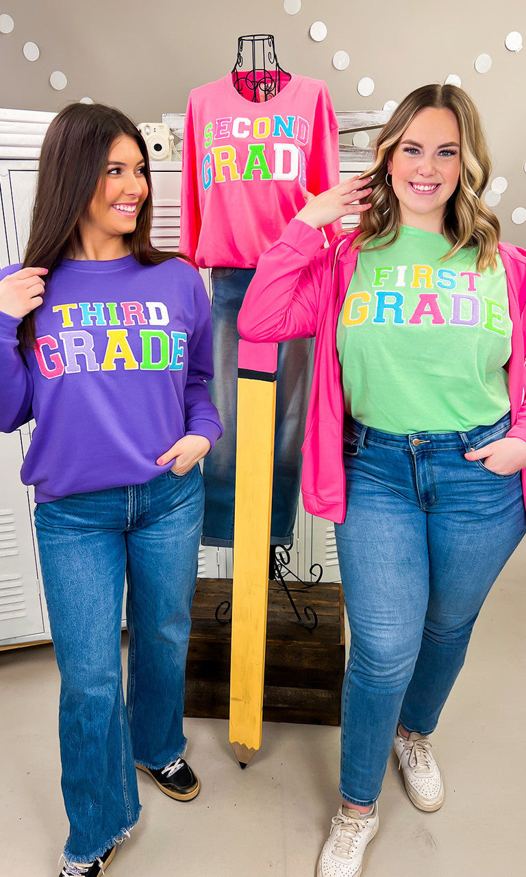 Soft Chenille Grade Level Boyfriend Long Sleeve