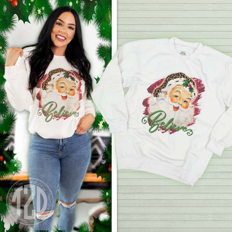 Vintage Believe Santa T2D Sweatshirt