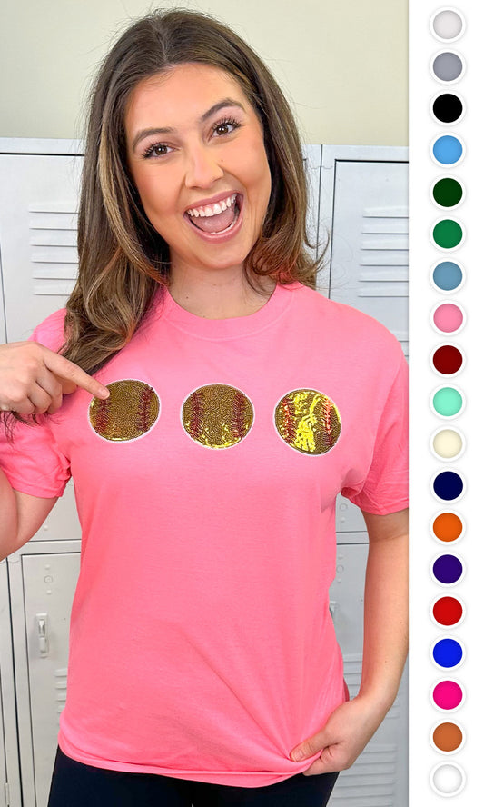 Sparkle Softball Adult T-Shirt