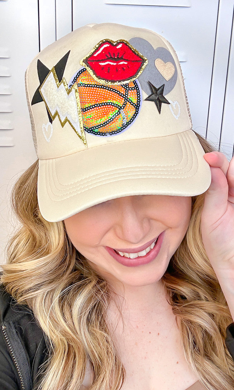 Basketball Patch Trucker Hat