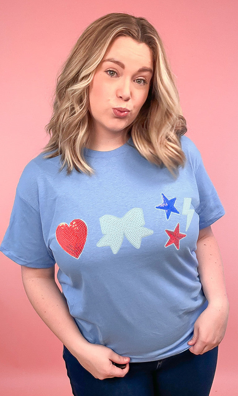 Red, White and Blue Sparkle Things Shirt