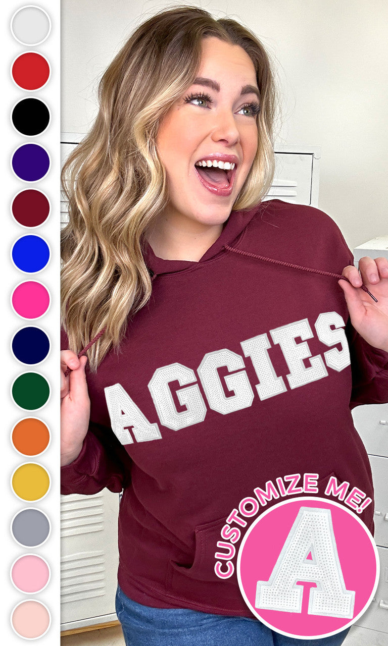 Custom Mascot Sequin Graphic Hoodie