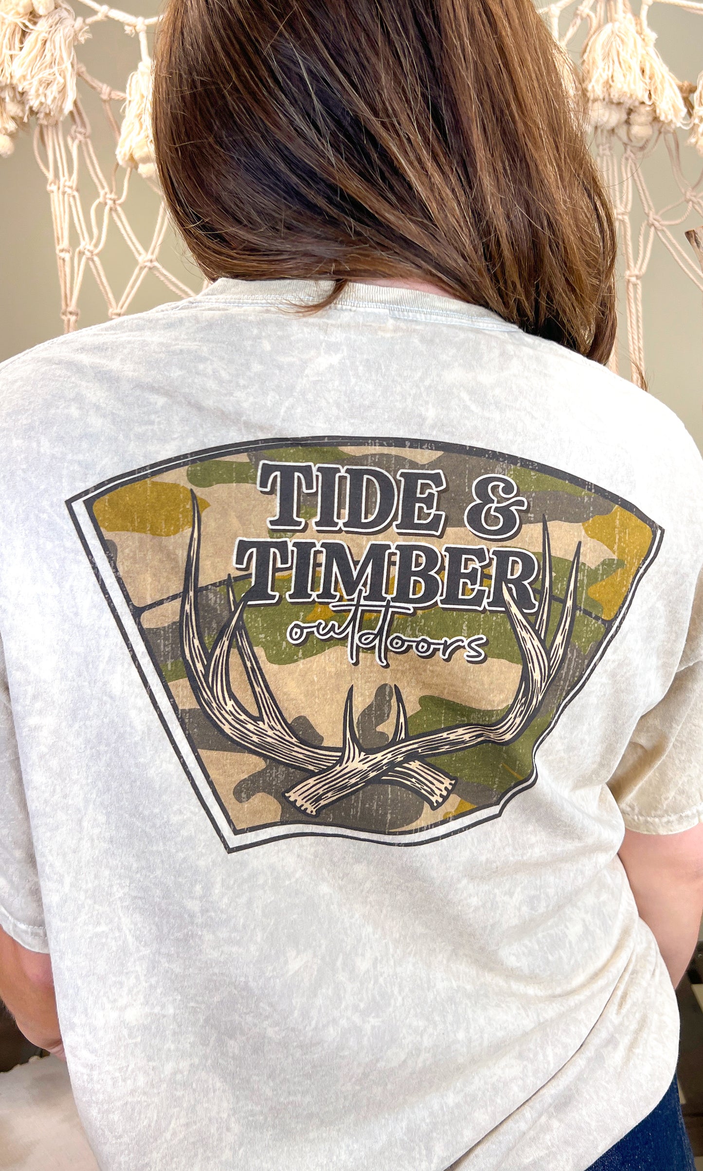 Antlers Mineral Washed Graphic Shirt