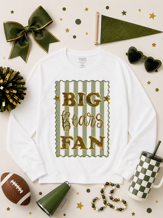 Big Fan Game Day Graphic Long Sleeve Edgy T-Shirt