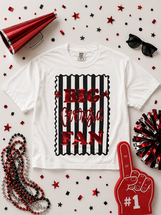 Big Fan Game Day Custom Comfort Colors Boxy Tee