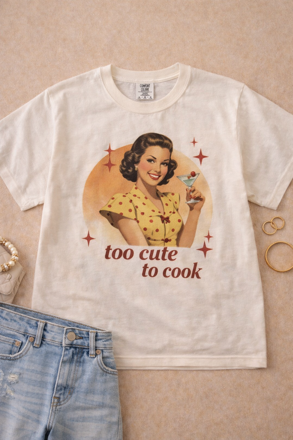 Too Cute Comfort Color Graphic T-shirt