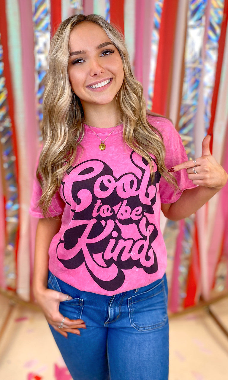 Cool to be Kind Mineral Washed Graphic T-Shirt