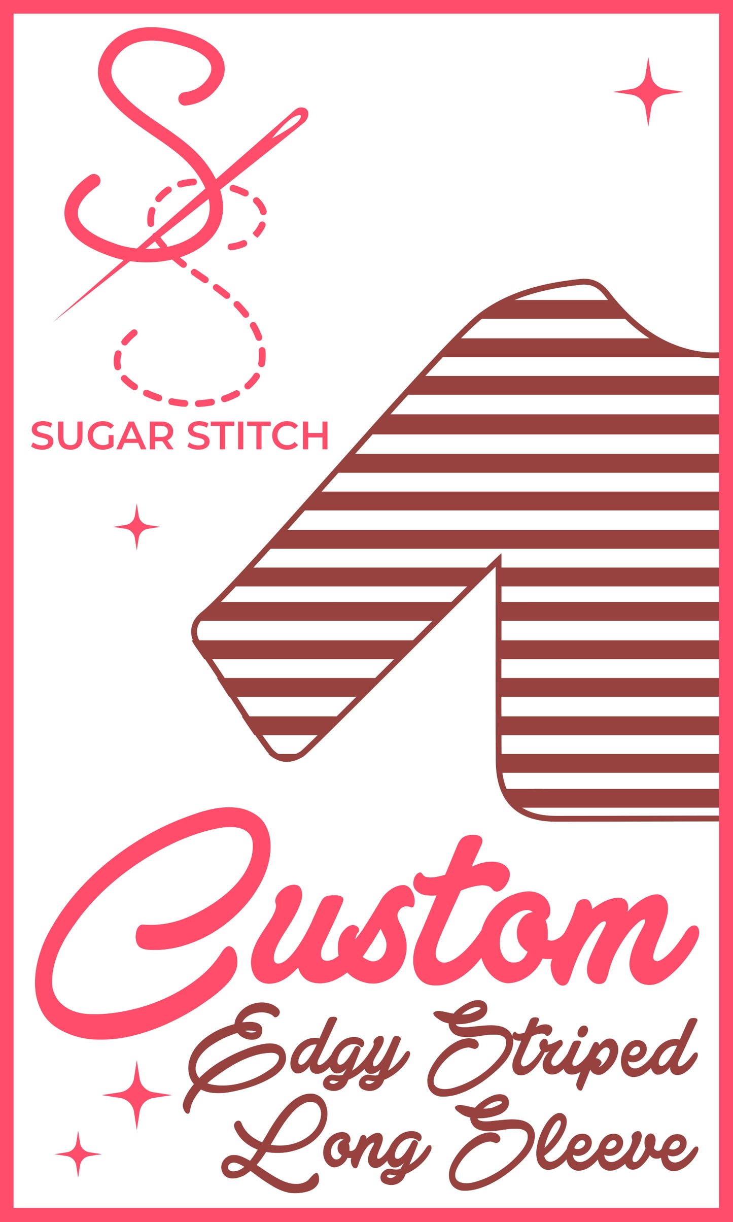 Custom Edgy Striped Graphic Long Sleeve Shirt