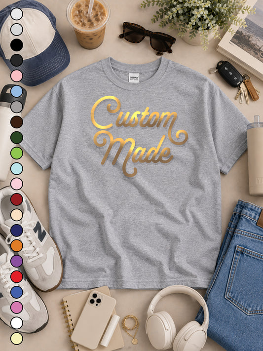 Custom Swirl Type Graphic T-Shirt
