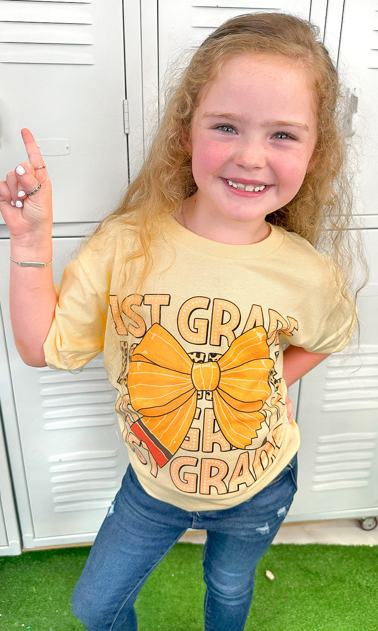 Custom Grade Level Bows Graphic T-Shirt