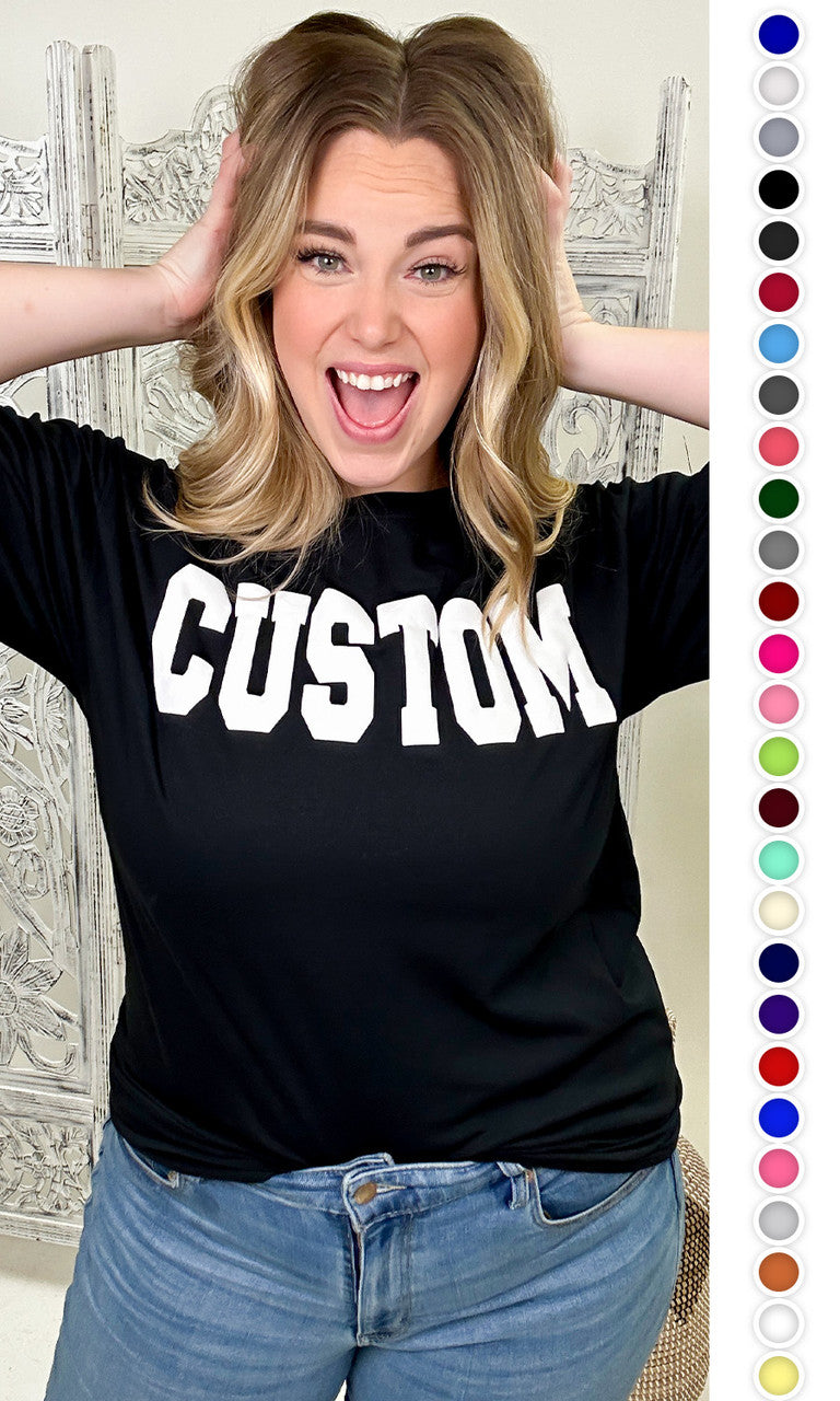 Custom Magic Puff Big Letter Graphic T-Shirt