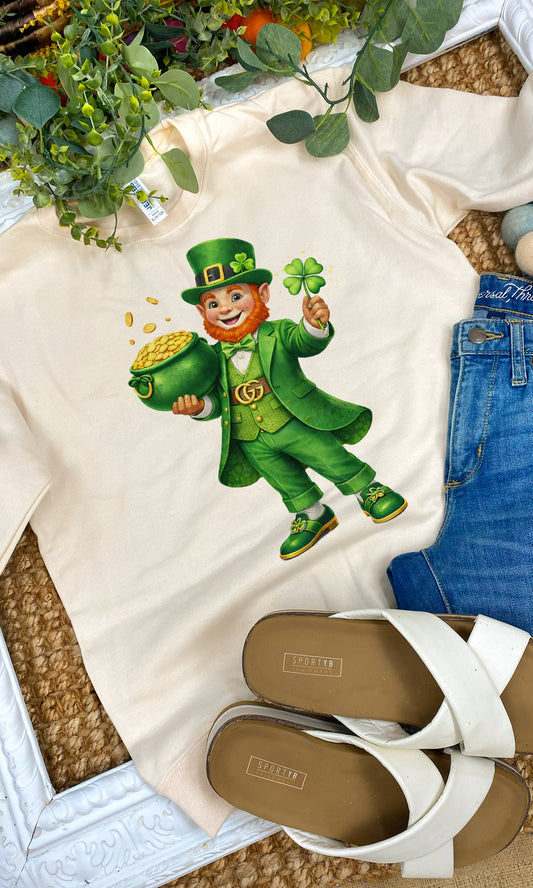 Dapper Leprechaun Graphic Sweatshirt
