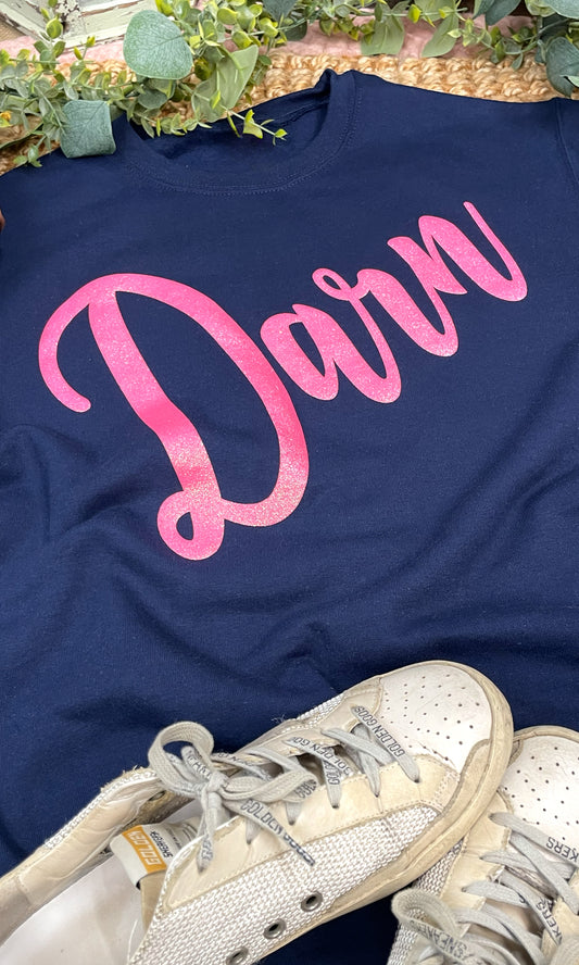 Darn Glitter Puff Graphic Sweatshirt