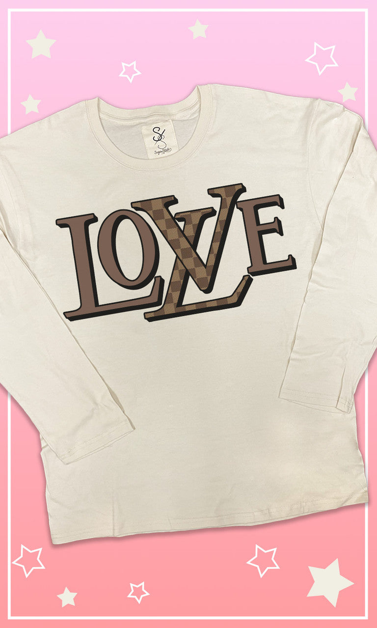 Designer Love Graphic Long Sleeve T-Shirt