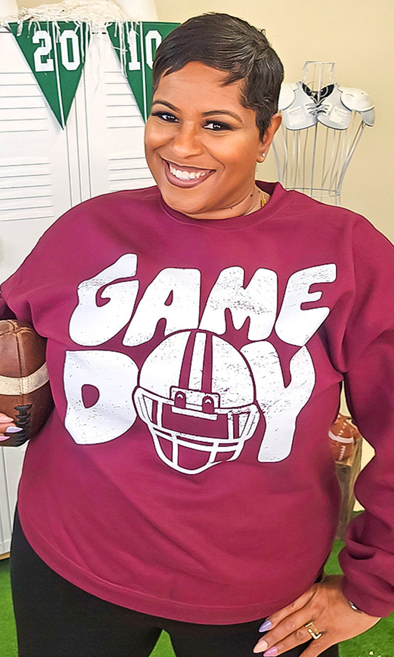Game Day Football Helmet Graphic Sweatshirt