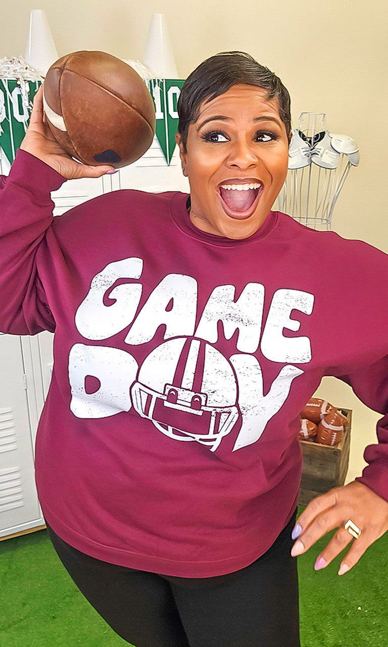 Game Day Football Helmet Graphic Sweatshirt