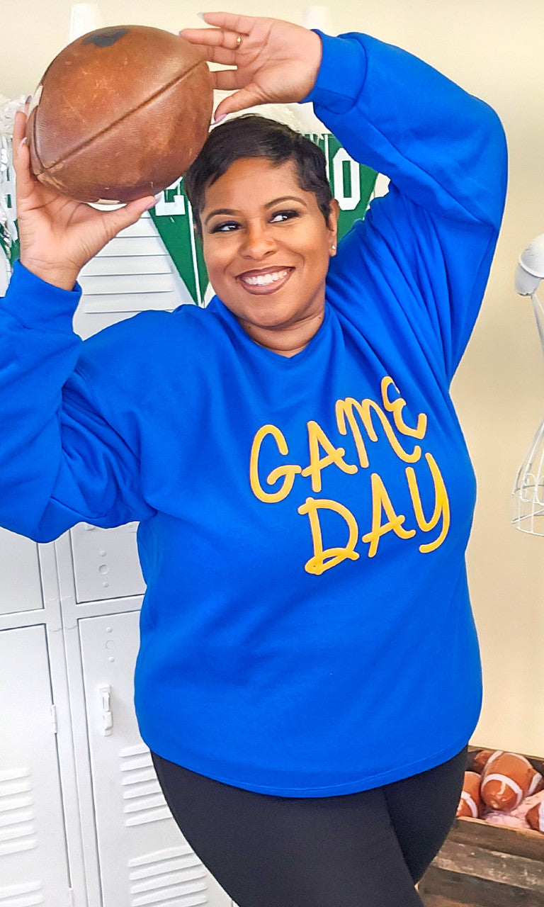 Game Day Script Puff Graphic Sweatshirt