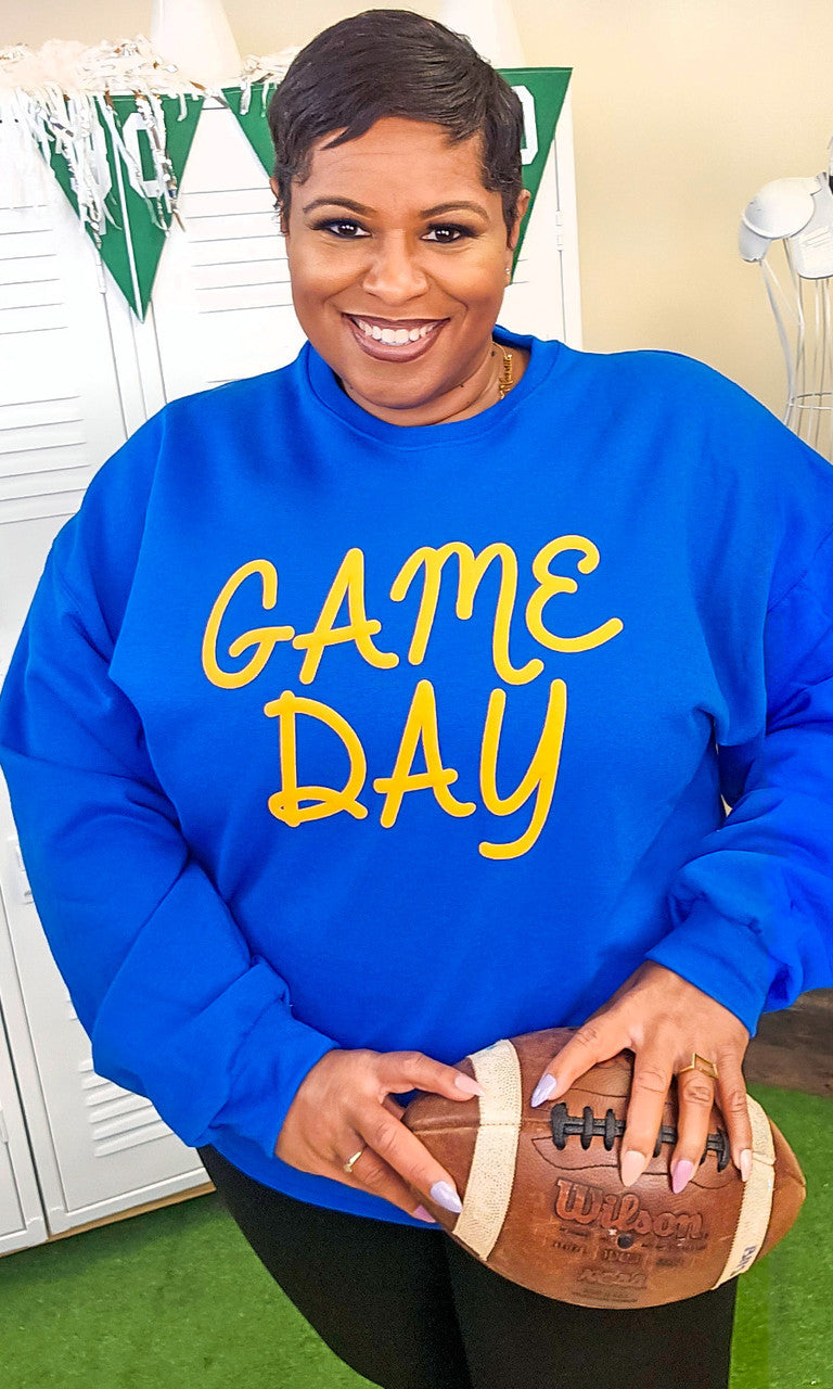 Game Day Script Puff Graphic Sweatshirt