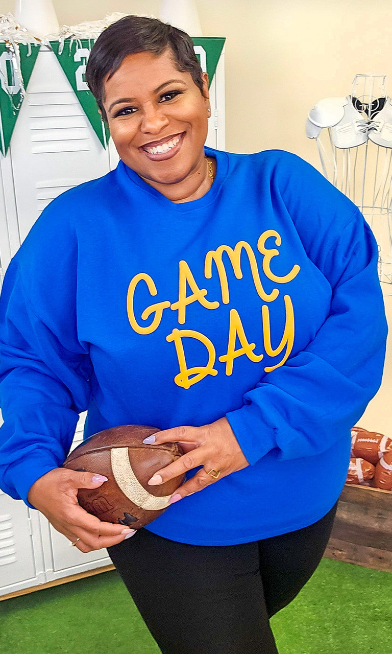 Game Day Script Puff Graphic Sweatshirt