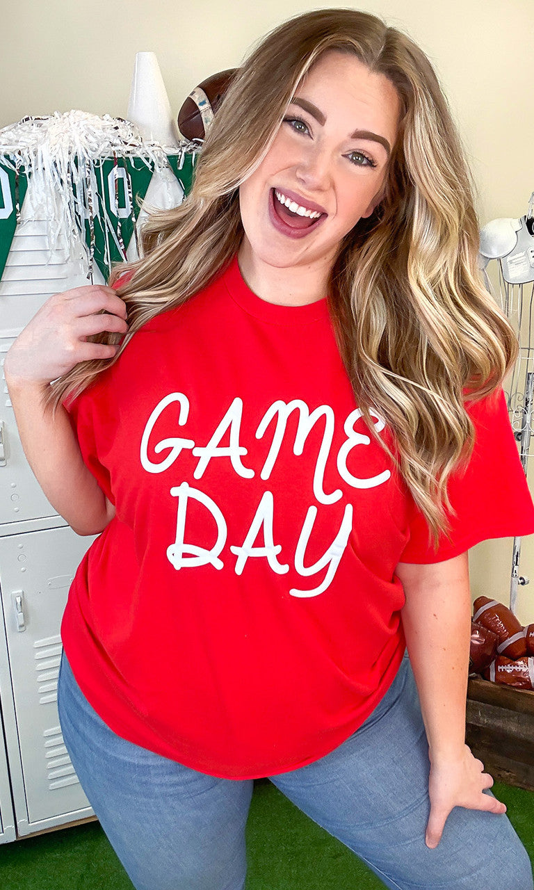 Game Day Script Puff Graphic Shirt