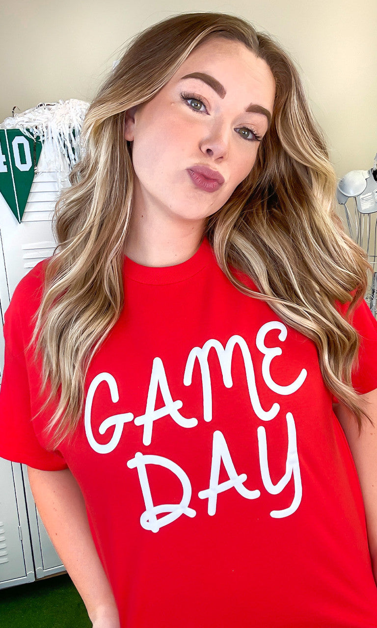 Game Day Script Puff Graphic Shirt