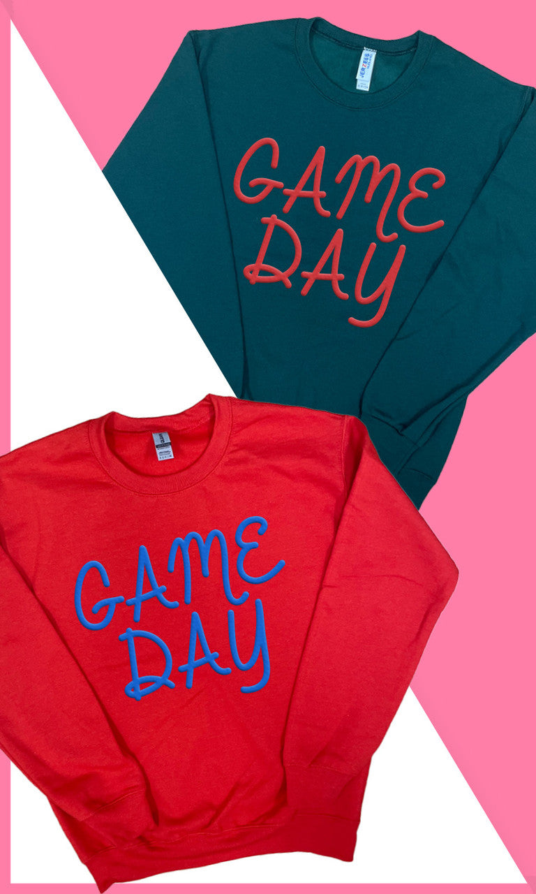 Game Day Script Puff Graphic Sweatshirt