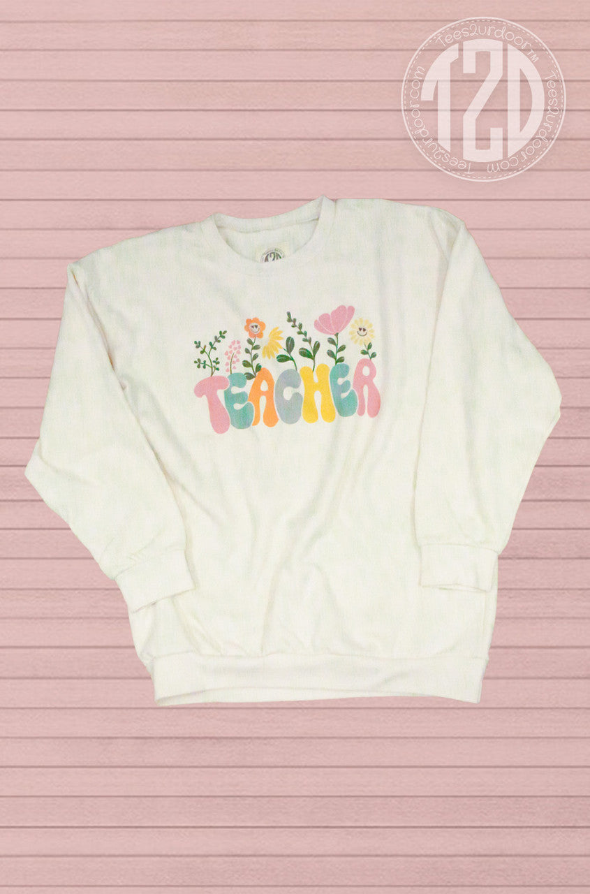 Groovy Flower Teacher Sweatshirt