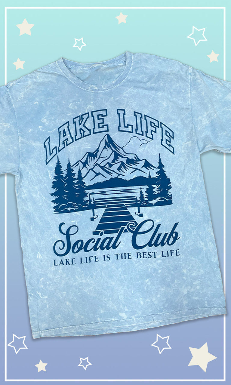 Lake Life Social Club Graphic Mineral Washed T-Shirt