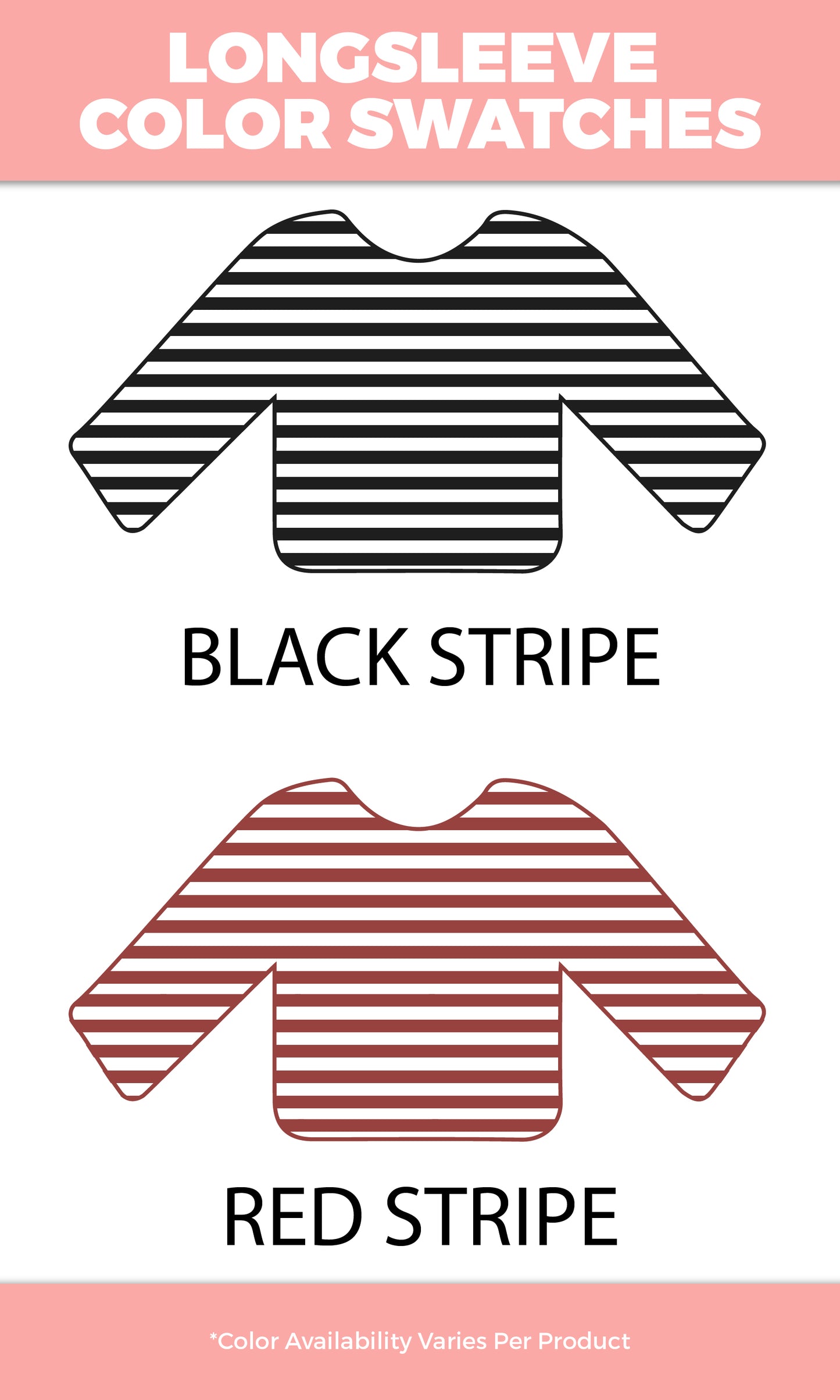 Christmas Collage LS Edgy Striped Graphic Shirt available in black and red stripe options, perfect for festive style.