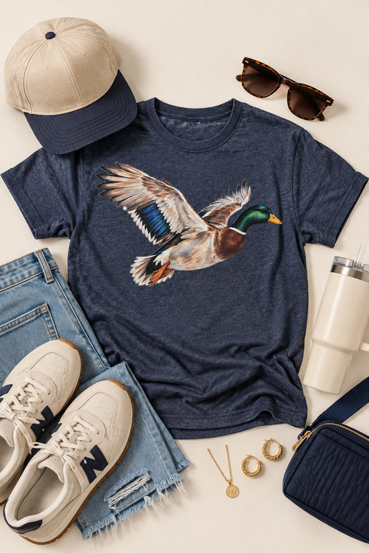Mallard Duck Pigment Washed Graphic T-Shirt