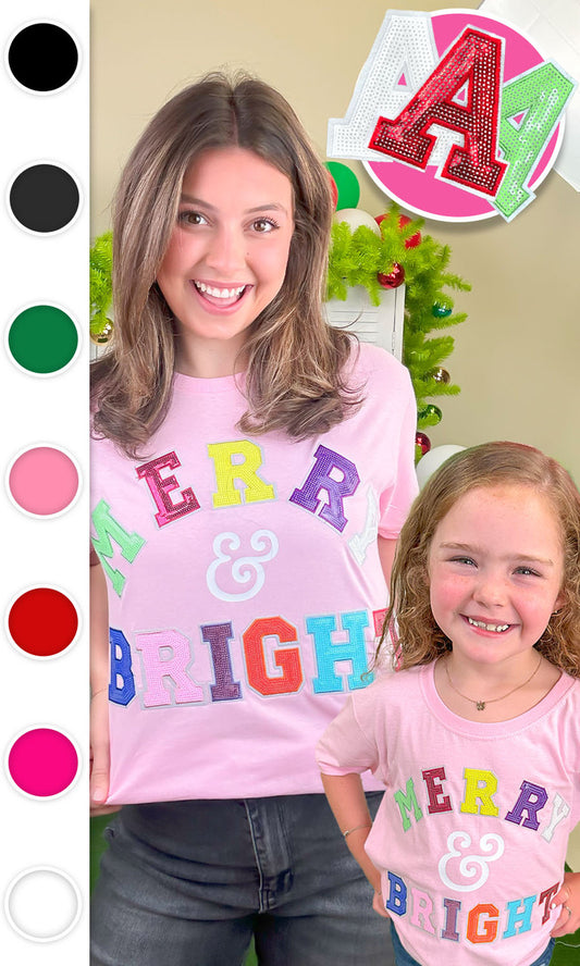 Merry and Bright Sequin Graphic T-Shirt