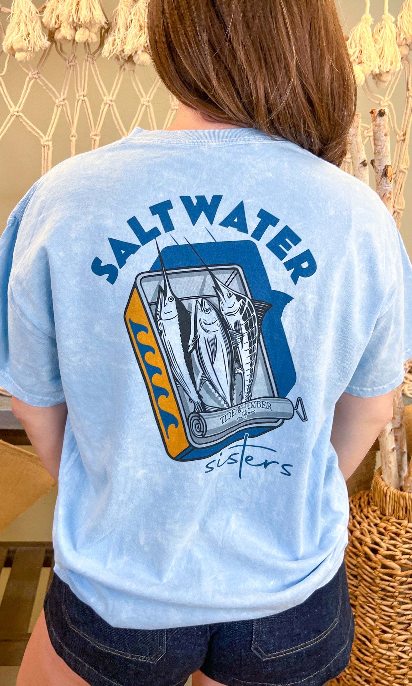 Saltwater Sisters Mineral Washed Graphic Shirt