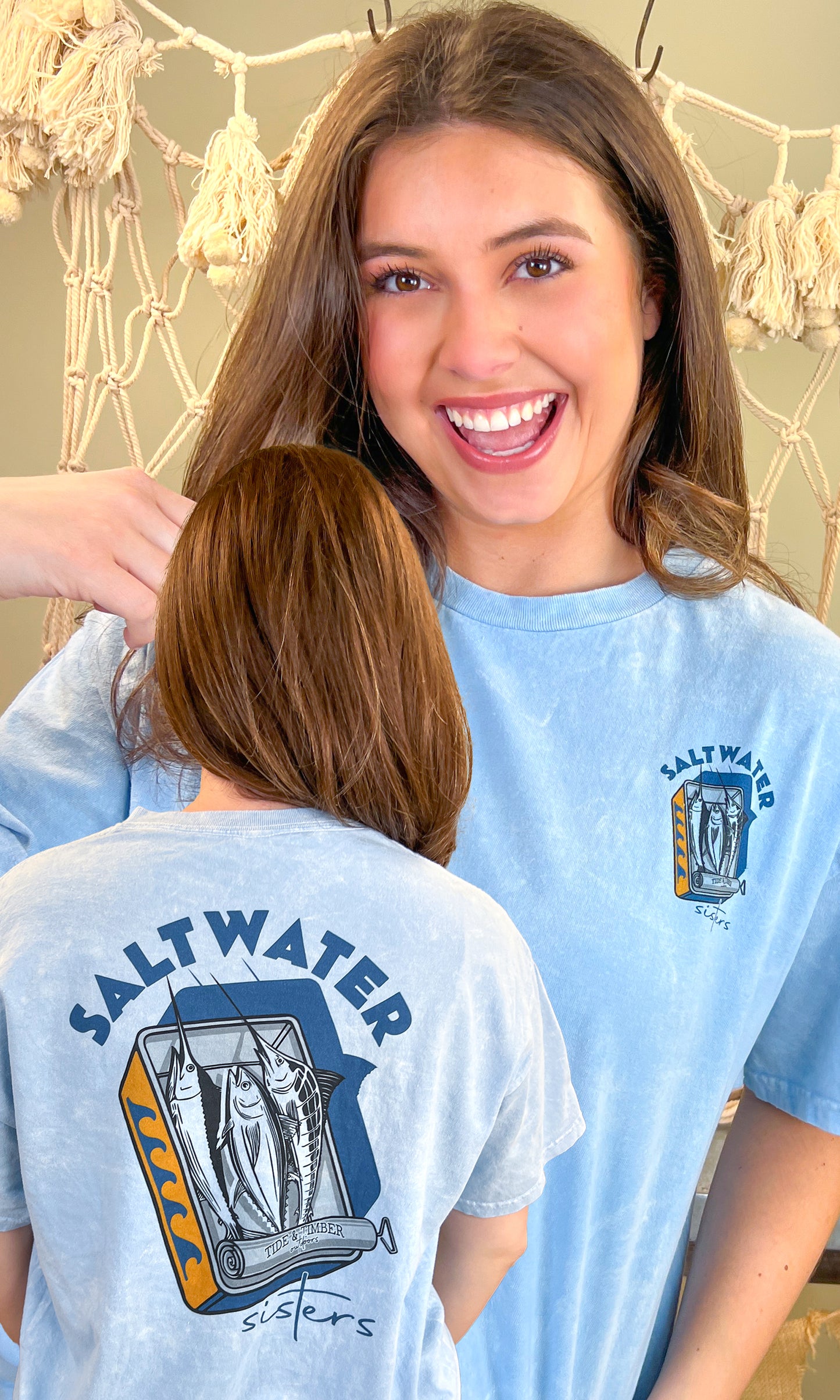 Saltwater Sisters Mineral Washed Graphic Shirt