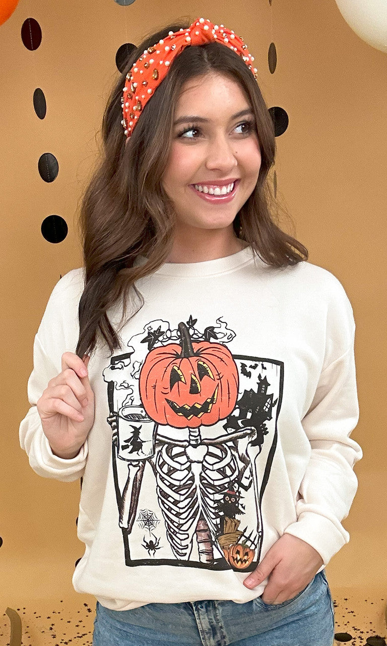 Scary Skeleton Graphic Sweatshirt