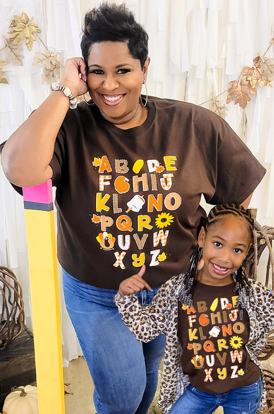 T2D Alphabet Thanksgiving T-Shirt