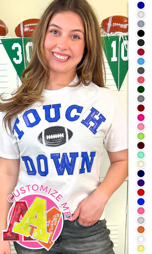 Touch Down Sequin Graphic T-Shirt