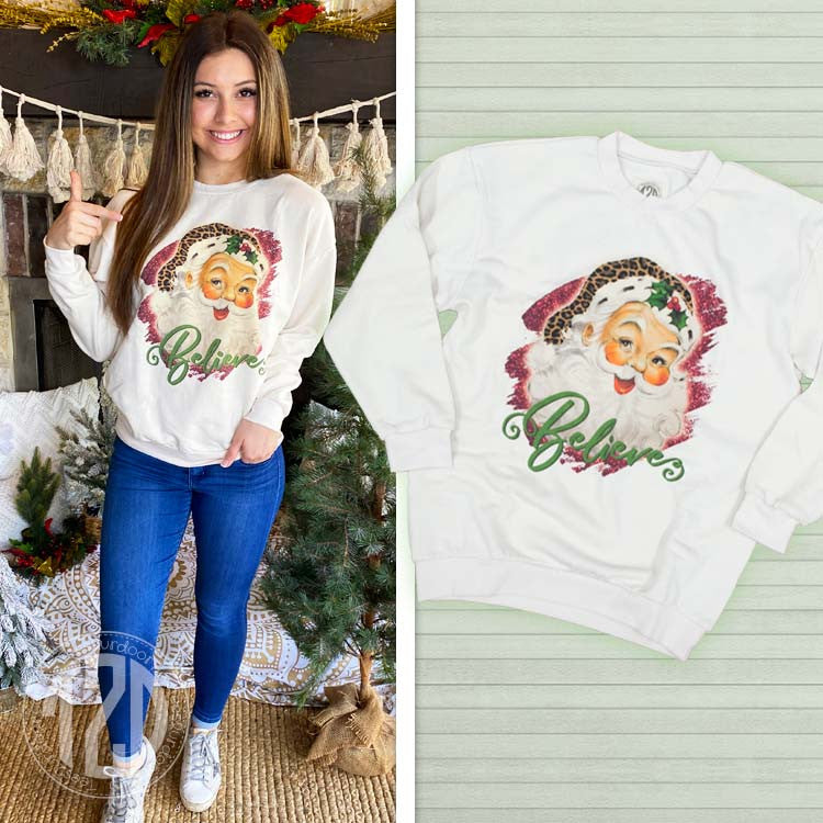 Vintage Believe Santa T2D Sweatshirt